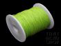 1mm Lime Waxed Cotton Cord Roll - 100 Yards
